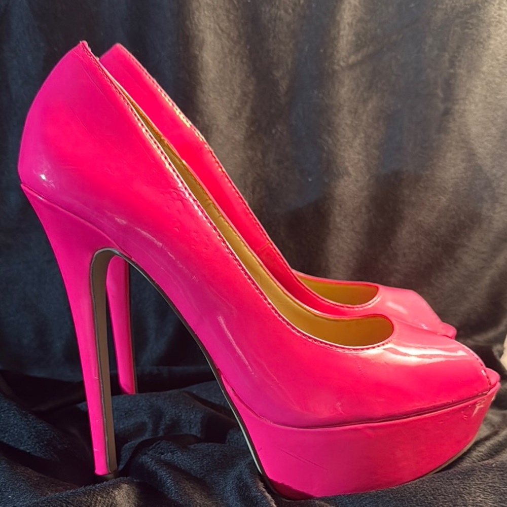 Pink Aldo Peep-Toe Barbie Stiletto Heels